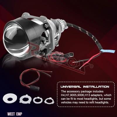 互換品 左ハンドル用 LED 車ヘッドライト 2.5 \"駆動プロジェクターレンズ H4 H7 9005 9006 SUV SEDEN 6000K ホワイト高低ビーム 12V"_4