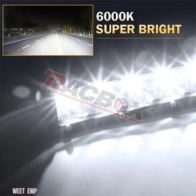 互換品 ジープ 単列 7 \"超スリム LED ライトバーコンボ駆動ワークランプ 12V 24V 4X4 トラック ATV SUV オフロードトラクター防水"_6