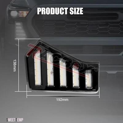 互換品 トヨタ 車白デイタイムランニングライト LED フロントバンパーサイドウインカー タコマ 2024 2025 DRL クリアランスランプダイナミックイエロー_2