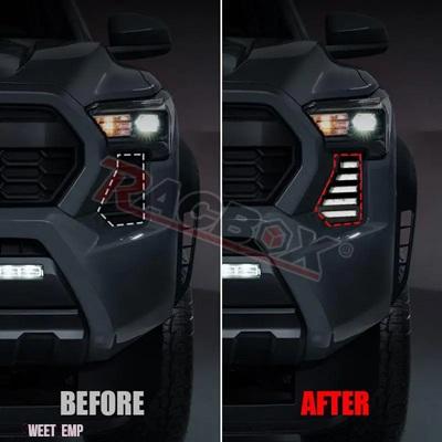 互換品 トヨタ 車白デイタイムランニングライト LED フロントバンパーサイドウインカー タコマ 2024 2025 DRL クリアランスランプダイナミックイエロー_6