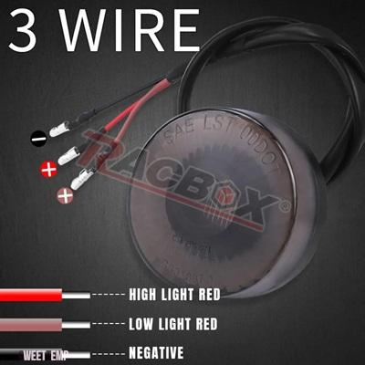 互換品 LED 汎用テールライトレッドスモーキーシェルテールライトブレーキランプ防水 E マーク ATV UTV モトカフェレーサーチョッパーボバー_4