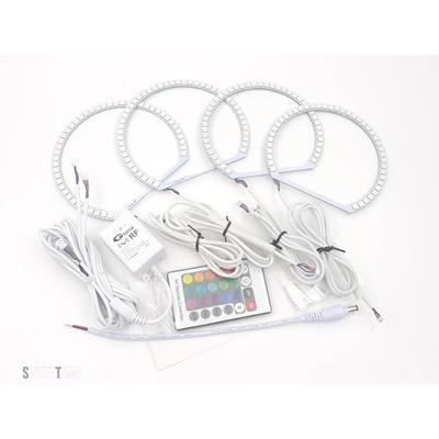 互換品 LED エンジェルアイズハローリングカーアクセサリー シボレー アバランチサバーバンタホ RF リモート BT アプリマルチカラー超高輝度 RGB_2
