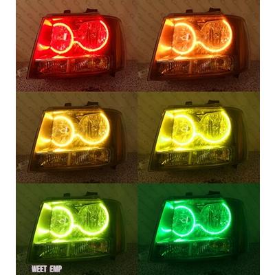 互換品 LED エンジェルアイズハローリングカーアクセサリー シボレー アバランチサバーバンタホ RF リモート BT アプリマルチカラー超高輝度 RGB_4