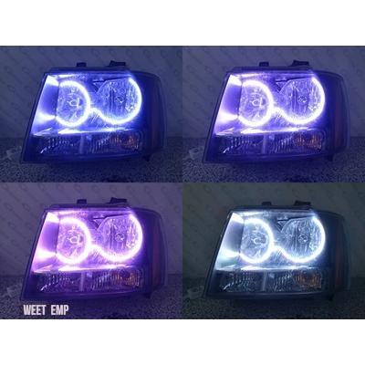 互換品 LED エンジェルアイズハローリングカーアクセサリー シボレー アバランチサバーバンタホ RF リモート BT アプリマルチカラー超高輝度 RGB_6