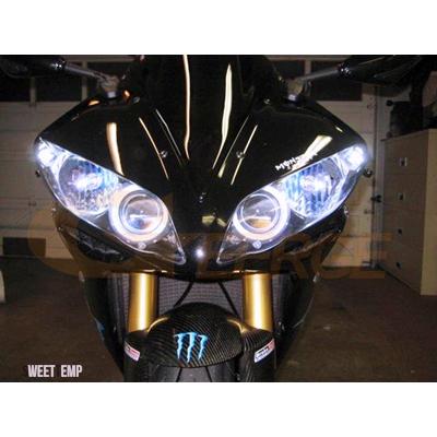 互換品 ヤマハ 優れた超高輝度 COB LED エンジェルアイズハローリングデイライトR1 YZF-R1 2004 2005 2006 2007 2008