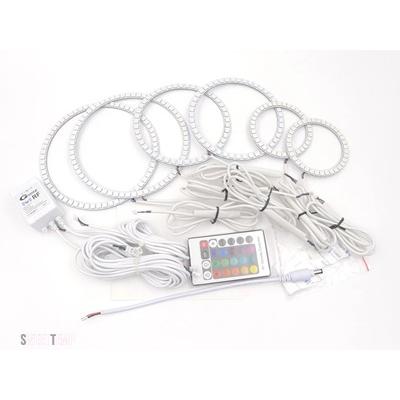 互換品 LED エンジェルアイズハローリングキット フォード MK6.5 フィエスタフェイスリフト V JH JD RF リモート BLUETOOTH 互換アプリマルチカラー_2