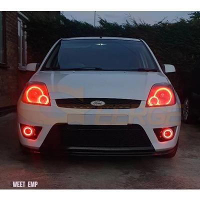 互換品 LED エンジェルアイズハローリングキット フォード MK6.5 フィエスタフェイスリフト V JH JD RF リモート BLUETOOTH 互換アプリマルチカラー_5