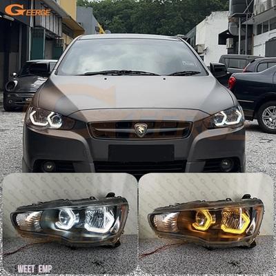 互換品 三菱 ランサー 10 EVO アウトランダーギャランフォルティス超高輝度コンセプト M4 象徴スタイル LED エンジェルアイズハローリングデイライト_3