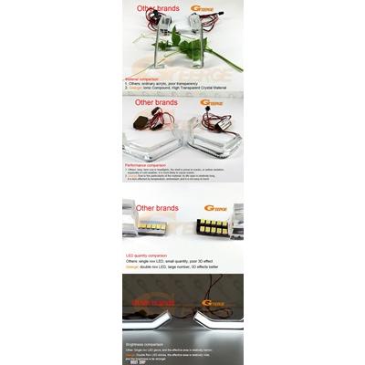 互換品 三菱 ランサー 10 EVO アウトランダーギャランフォルティス超高輝度コンセプト M4 象徴スタイル LED エンジェルアイズハローリングデイライト_7
