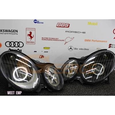 互換品 メルセデス ベンツ E クラス W211 E200 E220 E270 E280 E320 E420 E500 E55 AMG 超高輝度 LED エンジェルアイズハローリングデイライト_3