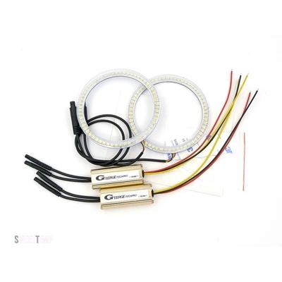 互換品 ボルボ S80 V70 XC70 超高輝度デュアルカラースイッチバックデイライトウィンカー SMD LED エンジェルアイズハローリングカーアクセサリー_3