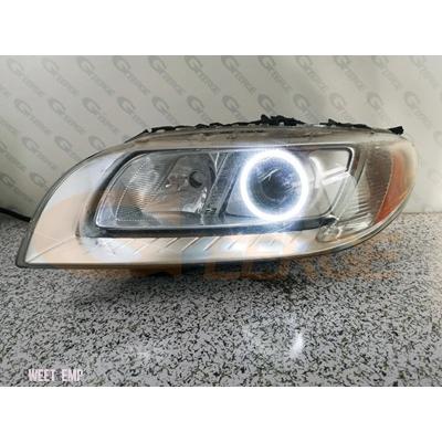 互換品 ボルボ S80 V70 XC70 超高輝度デュアルカラースイッチバックデイライトウィンカー SMD LED エンジェルアイズハローリングカーアクセサリー_4
