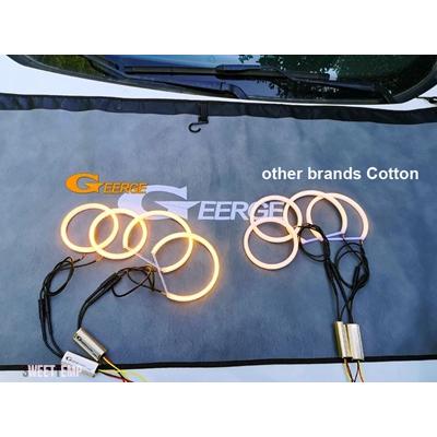 互換品 ボルボ S80 V70 XC70 超高輝度デュアルカラースイッチバックデイライトウィンカー SMD LED エンジェルアイズハローリングカーアクセサリー_7