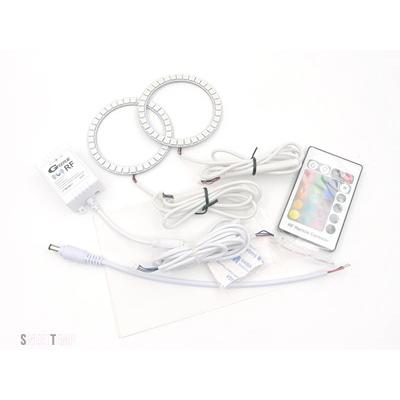 互換品 ルノー メガーヌ 2 II 2006 2007 2008 2009 BT アプリ RF リモコンマルチカラー超高輝度 RGB LED エンジェルアイズキットハローリング_2