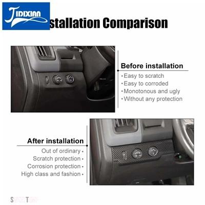 互換品 シボレー コロラド 2014-2022 GMC キャニオン 2014-2022 車内ヘッドライトスイッチパネル装飾カバー_4