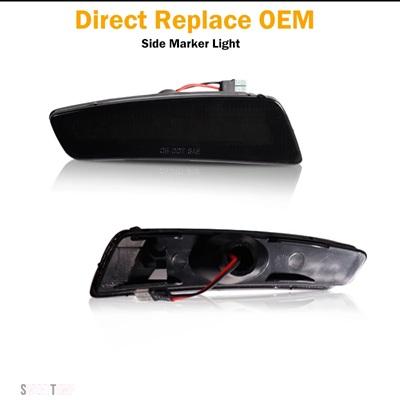 互換品 車パーツ スモークレンズアンバーイエロー LED バンパーサイドマーカーライト 2008-2009 ポンティアック G8 / G8 GT ウィンカーライトランプ 12V T_2