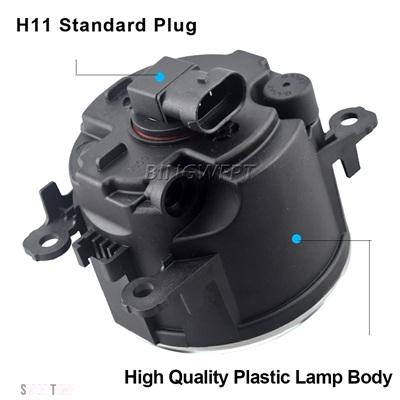 互換品 日産 パスファインダー用カースタイリング R52 フェイスリフト 2017 2018 2019 2020 フォグランプダブル LED フォグライトランプ_4