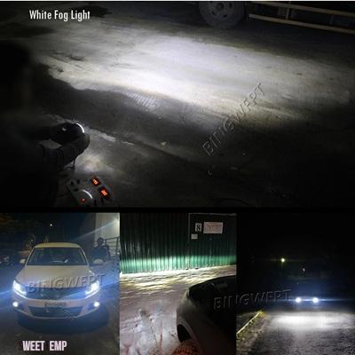 互換品 フォルクスワーゲン VW フォグランプフォグライト DRL 12V 車 LED レンズフォグドライビングランプトランスポーター  T5  2003 2004 2005 2006 200_6