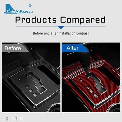 互換品 ダッジ リアルソフトカーボン マグナムチャージャー 2008 2009 2010 アクセサリーインテリアトリムカーセンターギアシフトパネルステッカー_8