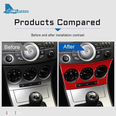 ブランド登録なし - 取り替えっこ品 アクセサリーラジオコントロールステッカーインテリアトリムステッカーカーアクセサリー マツダ 2010 2011 2012 2013 即物的炭素3
