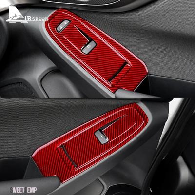 互換品 スバル リアルソフトカーボンステッカーWRX/WRX STI 2022 2023 ドア窓スイッチボタンパネルインテリアトリムアクセサリー_6