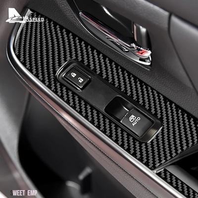 互換品 スバル リアルソフトカーボン ステッカーWRX 2018 2019 2020 2021 ドア窓スイッチボタンパネルインテリアアクセサリー_5