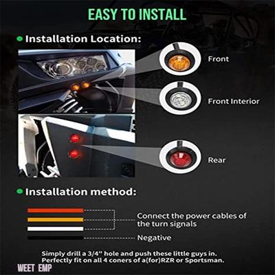 互換品 ヤマハ ロッカースイッチ汎用ウィンカーライトホーンハザードスイッチフラッシャーリレー LED ライトキット ATV UTV SXS ポラリス CAN-AM