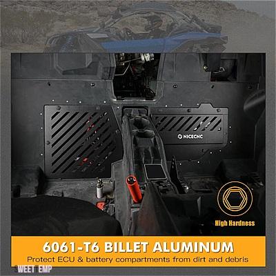 互換品 CAN-AM UTV バッテリー プロテクター カバー キャップ 不クリアガード マーベリック X3 ターボ 2017-2020 2018 4X4 アルミ