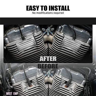 互換品 ハーレー フィン付きスパークプラグカバー スポーツスター 1200 72 セブンティツー XL1200V XL1200CX XR1200X XL1200C スポーツスター 883 スー