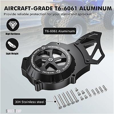 互換品 ヤマハ 左エンジンサイドステータースプロケットカバーガードプロテクター ブラスター 200 YFS200 1988-2006 YFS 200SE 2006 アルミ ATV 部品_6
