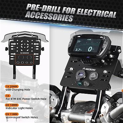 互換品 KTM 2004-2024 EXC 300 TPI 250 SXF 450 EXCF SX XC GPS ミニフェアリングキット マウントブラケット_4