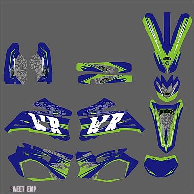 互換品 ヤマハ フェアリング WR250F WR450F WRF 250 450 WR 250F 450F 2007/11/01 バイク グラフィック背景デカール ステッカー