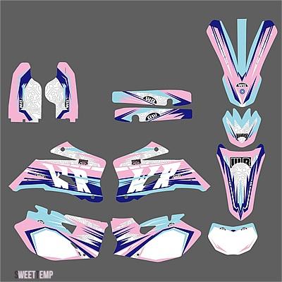 互換品 ヤマハ フェアリング WR250F WR450F WRF 250 450 WR 250F 450F 2007/11/01 バイク グラフィック背景デカール ステッカー