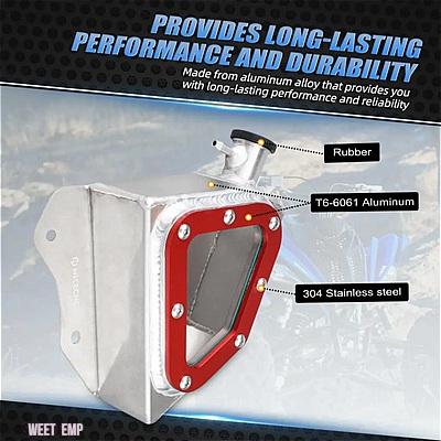 【互換品】 ヤマハ RAPTOR700R オーバーフロークーラントラジエータータンクリザーバー ラプター 700 700R ラプター 2013-2023 2017 2016 ATV アクセサリー