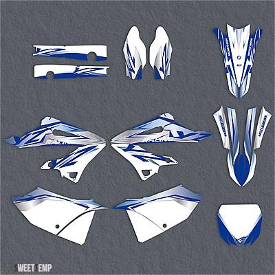 互換品 ヤマハ YZ125 YZ250 YZ 125 YZ 250 2022 バイクフェアリンググラフィック背景デカールステッカーキットカスタム装飾