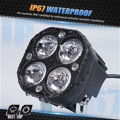 互換品 ヤマハ ラプター 700 700R 700RSE 2013-2023 4 個 3030 LED チップフロントワークライト ATV 超高輝度ビームライト #1PE-F1514-01-00