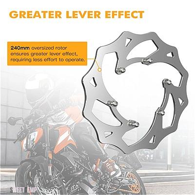 互換品 KTM EXC300 2004-2024 EXC EXCF SX SXF XC TPI 6D 125 250 300 530 240 MMオーバーサイズリアブレーキローターキット