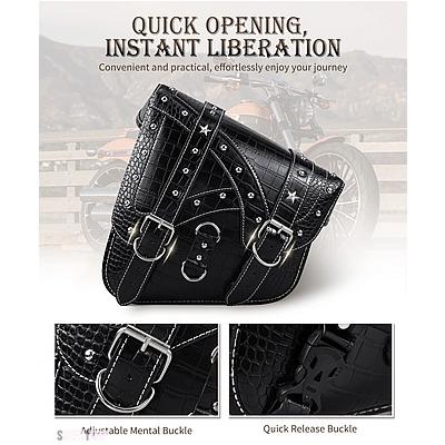 互換品 ハーレー バイク スイングアームバッグ レザー ストリートグライド サドルバッグ FAT BOY/ソフテイル STANDARD/HERITAGE CLASSIC/BREAKOUT_5