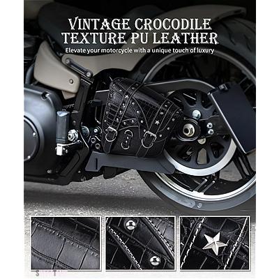 互換品 ハーレー バイク スイングアームバッグ レザー ストリートグライド サドルバッグ FAT BOY/ソフテイル STANDARD/HERITAGE CLASSIC/BREAKOUT_6