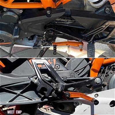 互換品 KTM バイク ブレーキ ギア シフト ペダル レバー フットペグ 125 200 390 デューク RC125 RC250 RC300_1