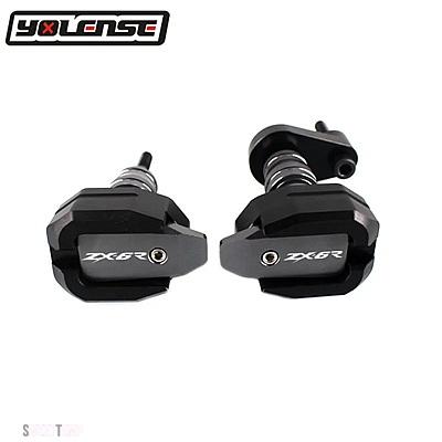 互換品 カワサキ バイクアルミフレームスライダーアンチクラッシュプロテクターニンジャ ZX-6R ZX6R 2005 2006 2007 2008_10