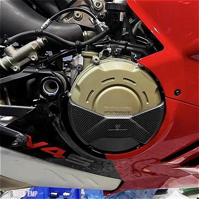 互換品 ドゥカティ パニガーレ V4 V4S V4R V4SP 2018-24 2025 カーボン エンジン カバー アクセサリー_5