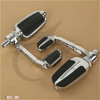 互換品 ハーレー TCMT バイク オスマウント フットペグ ヒールレスト付き ソフテイル スポーツスター 883 1200 ダイナ FXDF FAT BOB FXDC FXWG FXST FXL_4