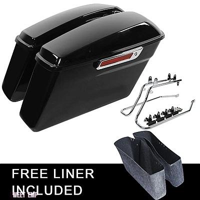 互換品 ハーレー バイク ハード サドルバッグ サドルバッグ 変換ブラケット ソフテイル ファットボーイ FLST 1984-2017