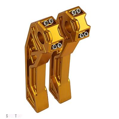 互換品 ハンドルバー クランプ ハーレー 1999-2017 バイク 10インチ ライザー 1インチ ソフテイル ダイナ ワイドグライド FXDWG_3