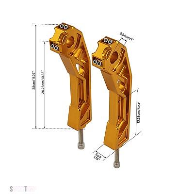 互換品 ハンドルバー クランプ ハーレー 1999-2017 バイク 10インチ ライザー 1インチ ソフテイル ダイナ ワイドグライド FXDWG_4