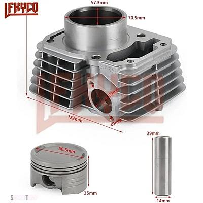 互換品 ホンダ バイクアクセサリー 57.3MM エンジンシリンダーキット 150CC モーター XR150 L XR150 LEK シャドウ CRF150F CBF150 KTT150 モトブロック_5
