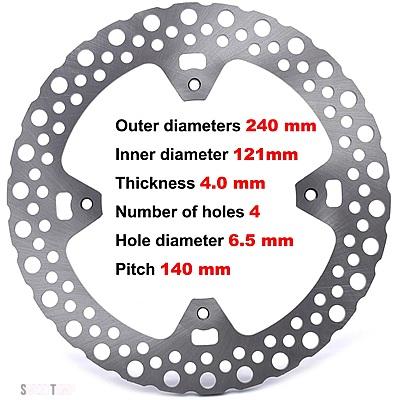 互換品 240 MMフロントリアブレーキディスクローターCRF250R CRF450R CR125R CR250R 2002-2014 CRF250X CRF450X 2002-2017 ホンダ_5