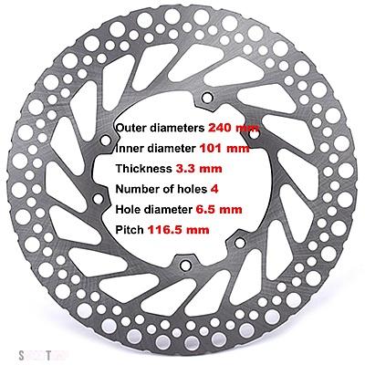 互換品 240 MMフロントリアブレーキディスクローターCRF250R CRF450R CR125R CR250R 2002-2014 CRF250X CRF450X 2002-2017 ホンダ_6
