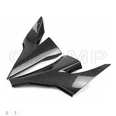 互換品 ABS 燃料タンクサイドカバーパネルガスフェアリングカウルガードZX-10R カワサキ 2004 2005 カーボン ニンジャ バイク_4